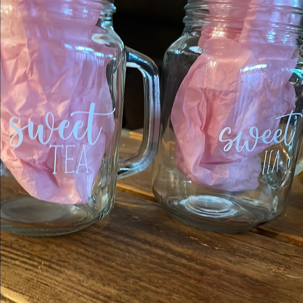 Sweet Tea Glass Mason Jars with Handles - Picture 2 of 3